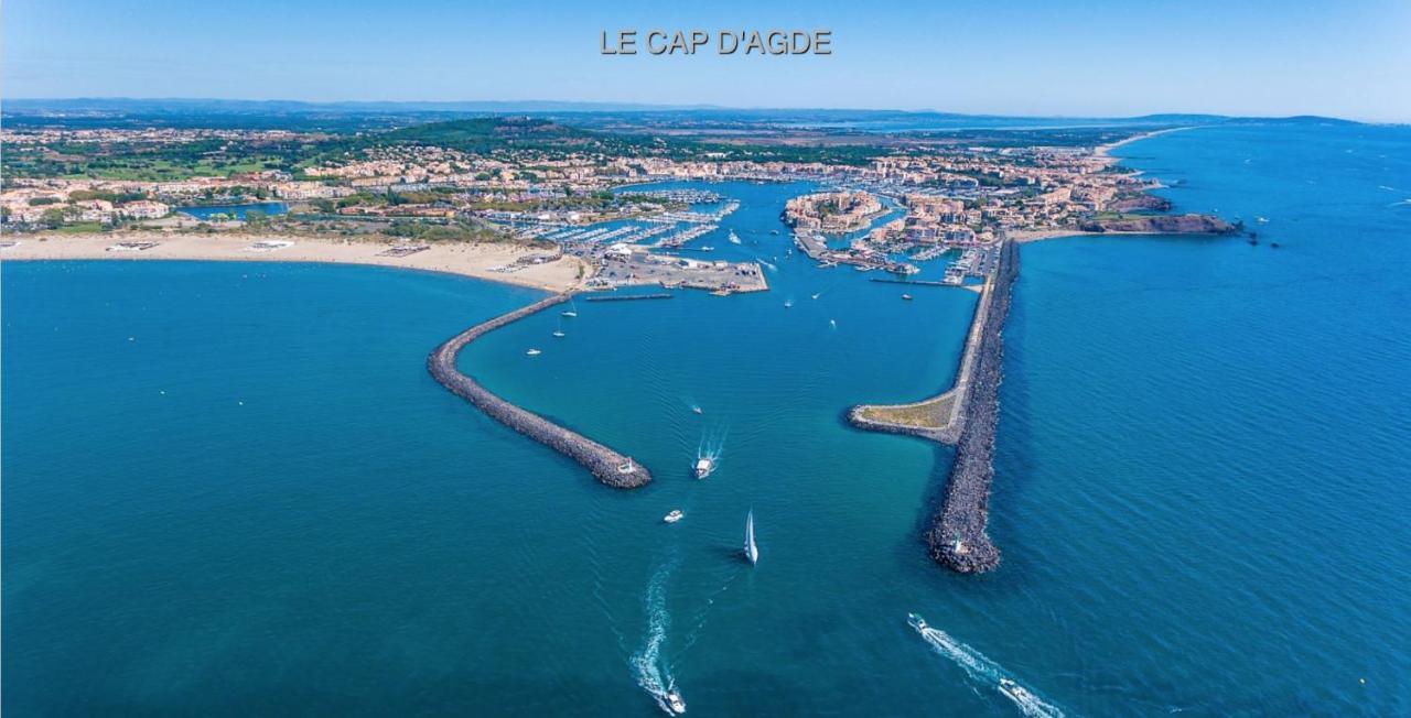 Studio, 4 pers, vue mer, parking, bien équipé Agde Exterior foto